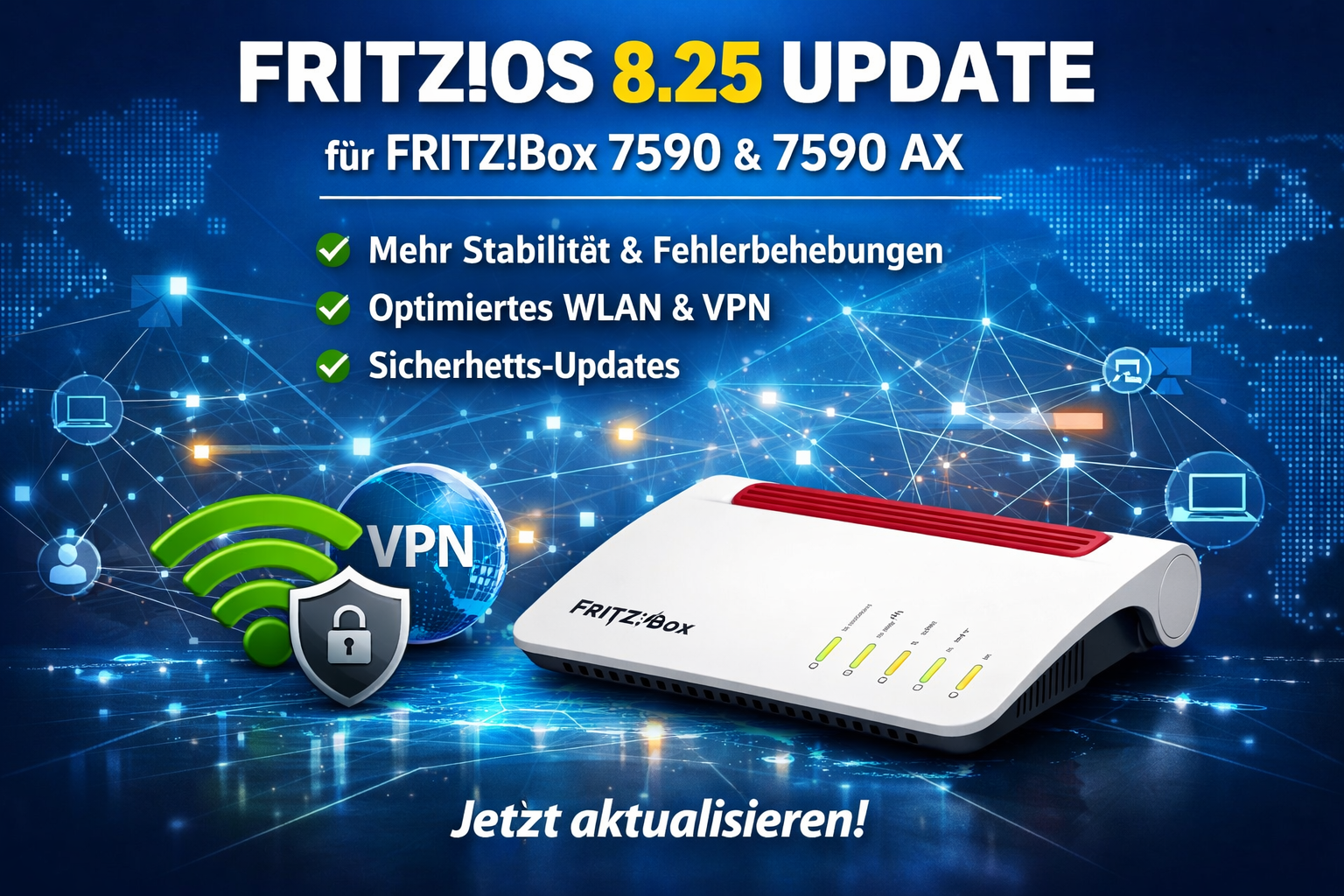 FRITZ!OS 8.25 für FRITZ!Box 7590 & 7590 AX – Das bringt das neue Update